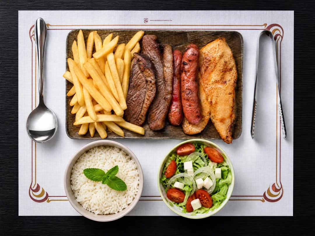 Churrasco misto servido na Nossa Cozinha